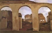 Jean Baptiste Camille  Corot The Colosseum Seen through the Arcades of the Basilica of Constantine (mk05) china oil painting reproduction